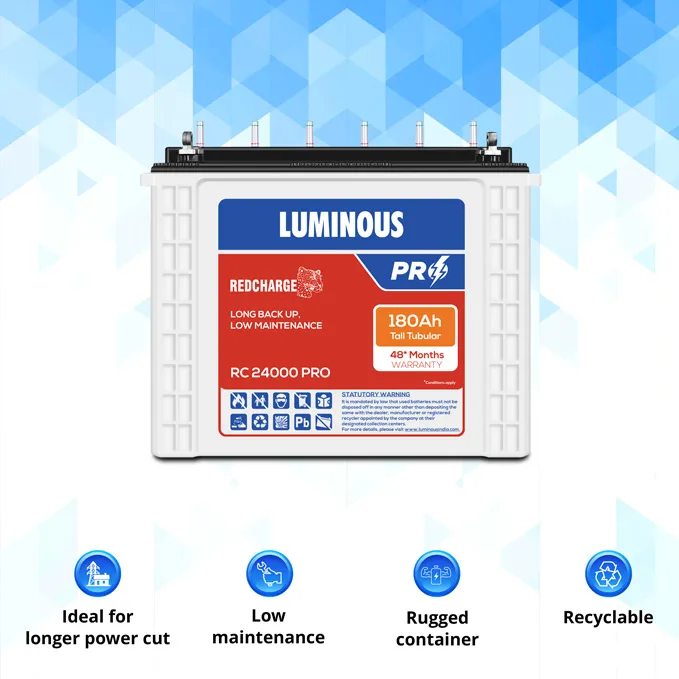 Luminous RC 24000 PRO Inverter Battery – 180Ah - Image 2