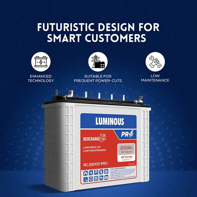 Luminous RC 25000 PRO Inverter Battery – 200Ah - Image 3